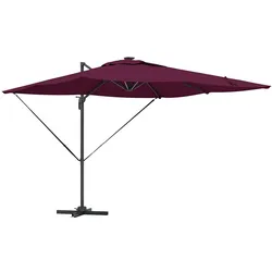 Helloshop26 - Rechteckiger, neigbarer Ampelschirm 286 x 284 x 270 cm mit 360°-Drehfunktion, modernes Design aus Aluminium,