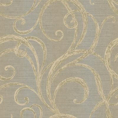 Seabrook Designs Katia Scrolls Unpasted Wallpaper