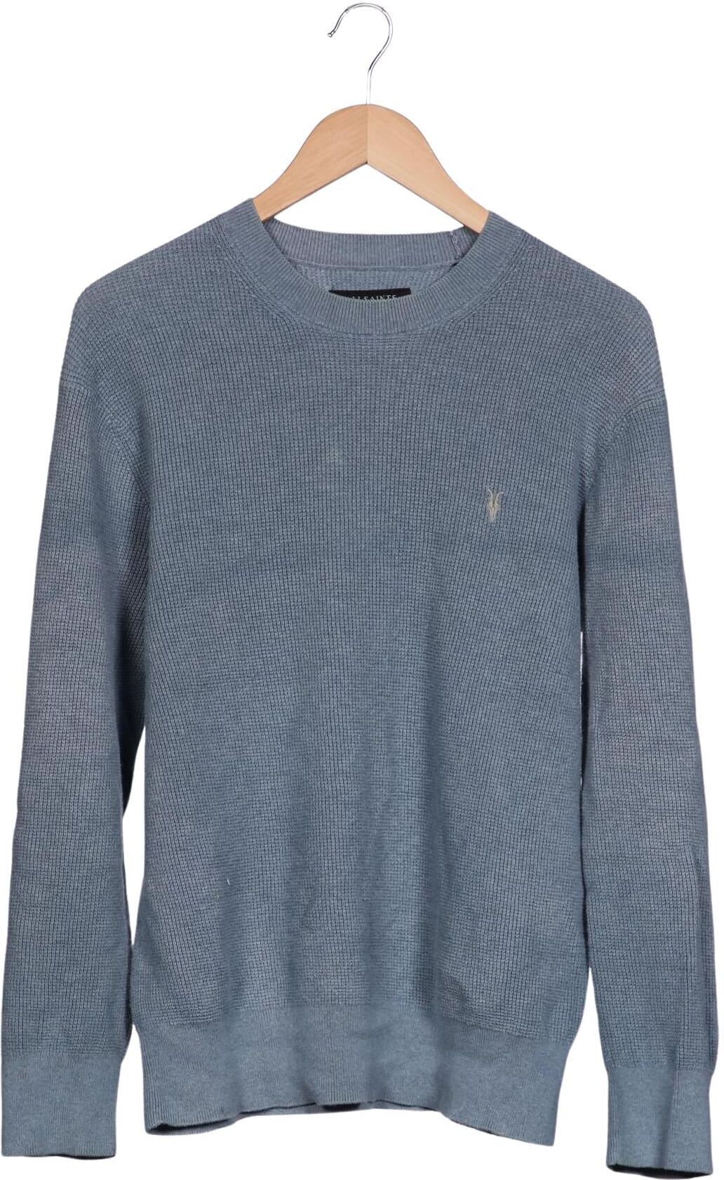All Saints Herren Pullover, Hellblau, Gr. S, Baumwolle / Wolle - Second Hand