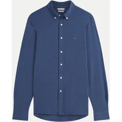 Pique-Hemd mit Logo Blau M