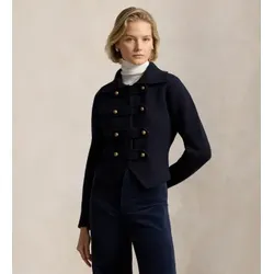 Polo Ralph Lauren für Damen. 211B33844001 Zweireihige Wolljacke marineblau (M), Lässig, Wolle