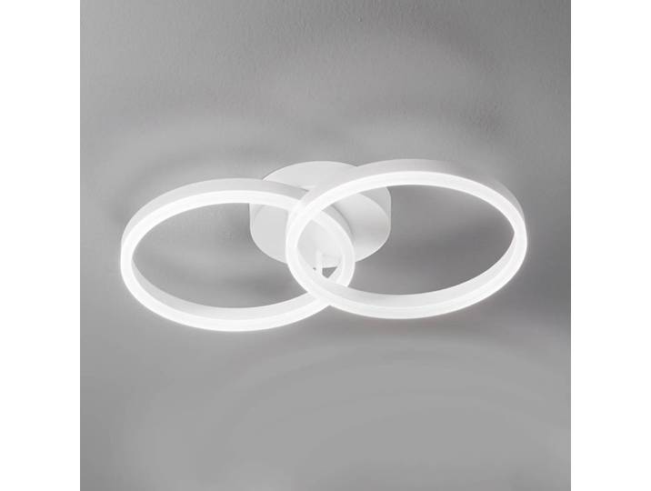 Fabas Luce LED Deckenleuchte Giotto, dimmbar, weiß / opal, für Wohn- / Esszimmer, Metall, Modern