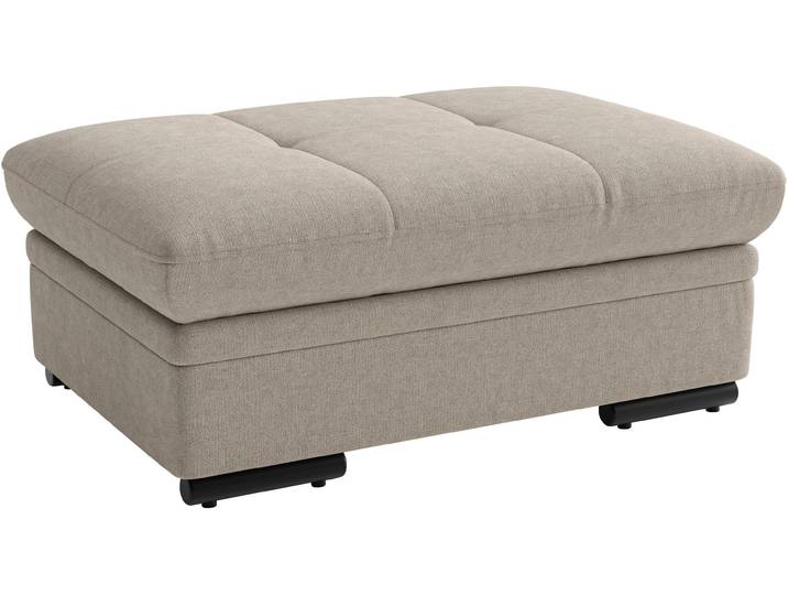 Polsterhocker SIT & MORE Viola, B: 102 cm , beige (taupe), B:102cm H:43cm T:68cm, 95% Polyester, 5% Polyamid, Hocker, Polsterhocker, mit praktischen Stauraum