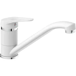 Eisl, Küchenarmatur, Wasserhahn Küche SPEED Spültischarmatur Weiss Chrom Schwenkbar NI182SCR-W