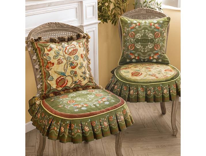 Juste de chaise rétro de style pastChev, coussin personnalisé, housse de tabouret, table à manger, luxe abordable, européen, américain