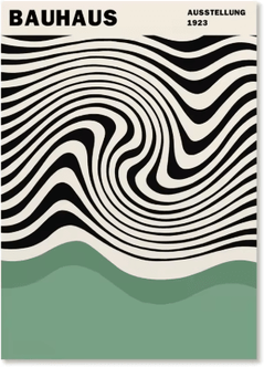 Inspire Picks Abstract Bauhaus Orange Wall Art Modern Geometric Sunrise Bicycle Poster 13 30x40cm No Frame