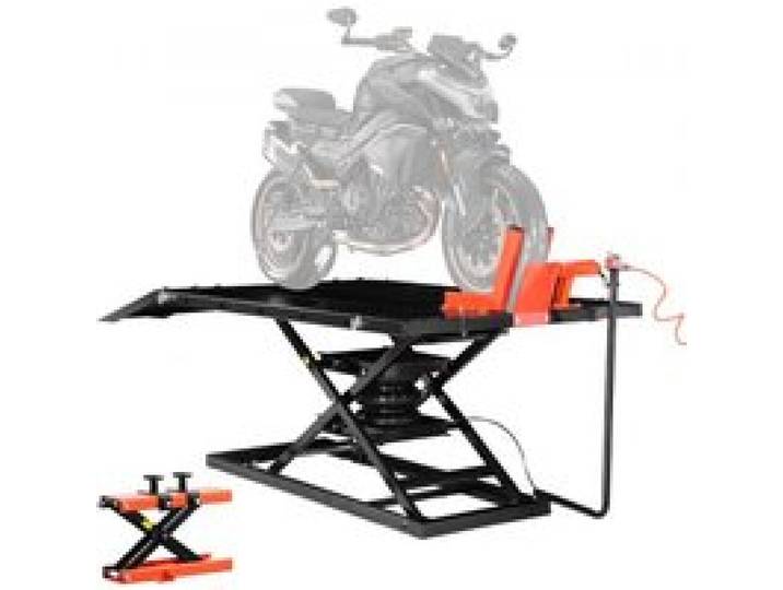 VEVOR Motorradheber Motorradhebebühne höhenverstellbarer Hebeständer mit abnehmbarer Werkbank, Fahrzeugreparaturplattform pneumatisch (680 kg belastbar / Max. Hubhöhe 940,2 mm) für Dirtbikes