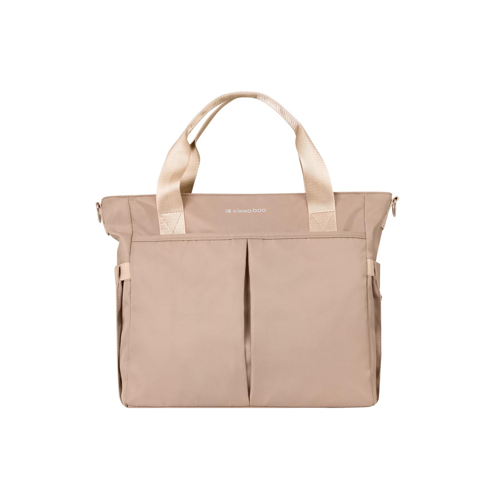 Kikkaboo Wickeltasche Brielle, Clips zur Befestigung, wasserfest, Schultergurt beige