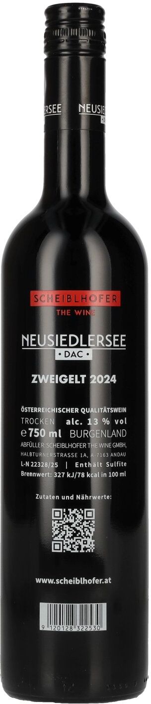 Scheiblhofer Zweigelt Neusiedlersee DAC 2024 13% Vol. 0,75l