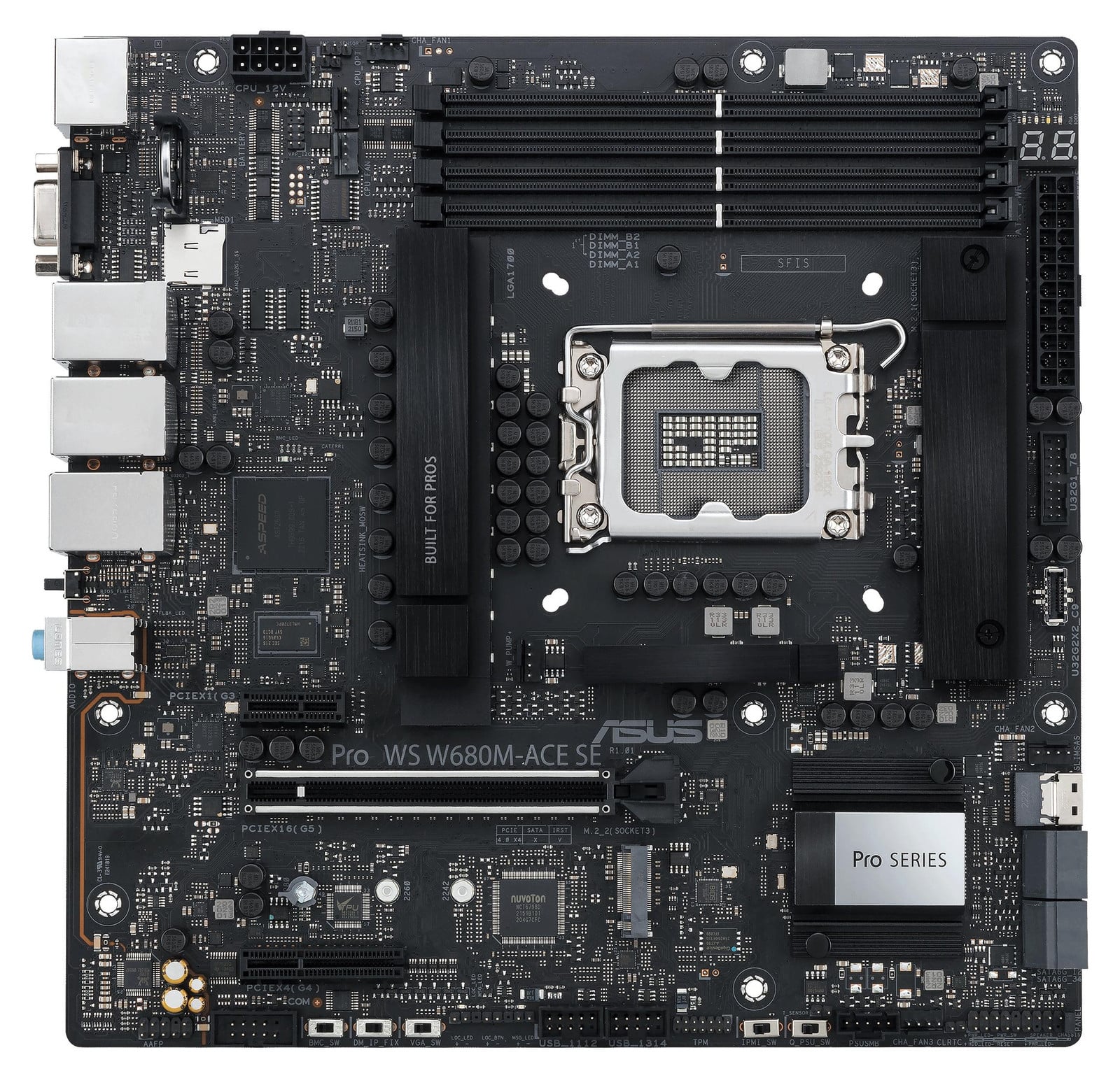 Asus Pro WS W680M-ACE SE Moederbord LGA1700 W680 USB3.2 Gen 2