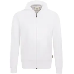 Sweatjacke "COLLEGE" 606 mit Reißverschluss - M - Weiß