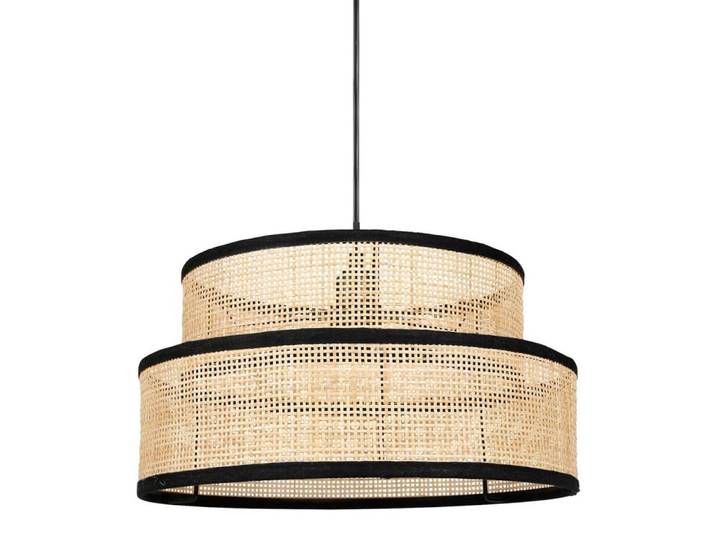 Suspension rotin noir D35cm