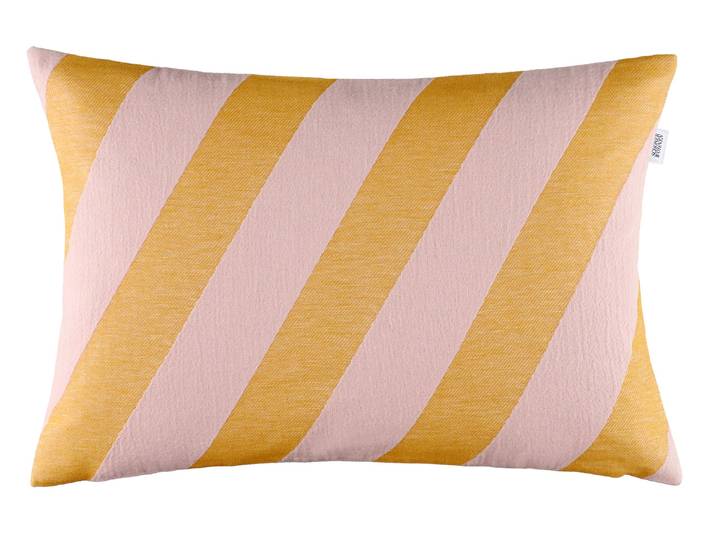 Dekokissen Junction , bunt (curry, gestreift), B:58cm H:1cm L:38cm, Baumwolle, Polyester, SCHÖNER WOHNEN-KOLLEKTION, Dekokissen_Sitzkissen_Kissenhüllen, Dekokissen, aus reiner Baumwolle
