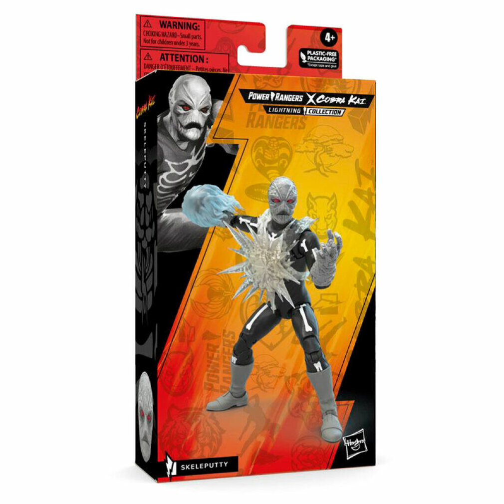 Hasbro Power Rangers x Cobra Kai Lightning Skeleputty Figuur, 15 cm