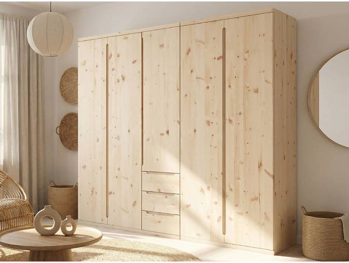Zirbenschrank „Valentin“ 5-türig Massivholz Zirbe