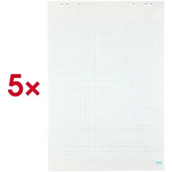 OTTO Office Flipchartblock kariert 5 Stück weiß, 65x98 cm