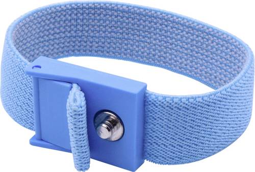 Quadrios ESD-Handgelenkband Blau Druckknopf 4mm