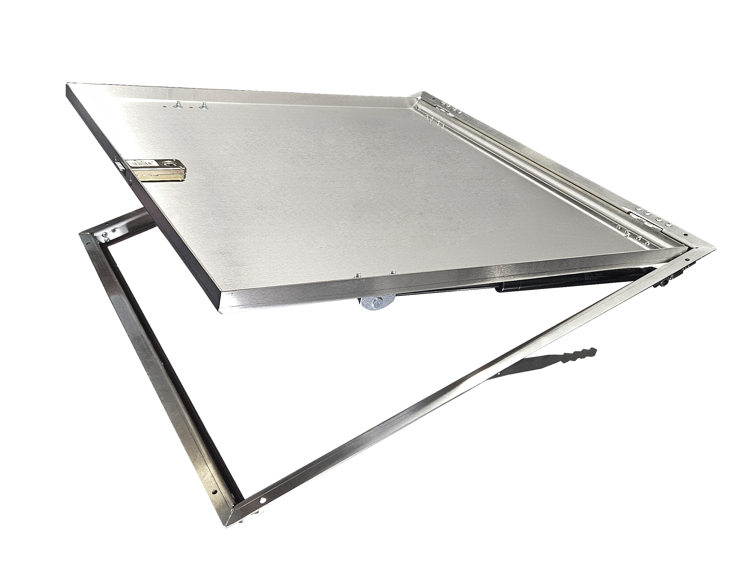 Schachtabdeckung EDELSTAHL 700x1200x25 Gullideckel Revisionsklappe + 2 Stoßdämpfer