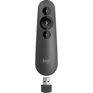 Logitech Presenter Wireless Presenter R500s, 910-005843, grau, mit rotem Laserpointer, USB & Bluetooth, bis 20 m
