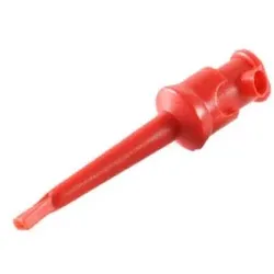Prüfspitzen, kurz, mit Haken, rot