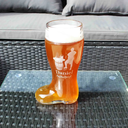Bierstiefel 0,5l mit Gravur - Stammtisch
