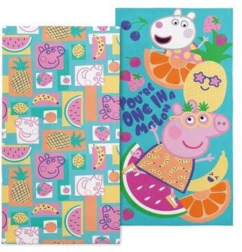 "Peppa Pig Fruit Salad One In A Melon 2PK Beach Towels - 30"" x 60"""