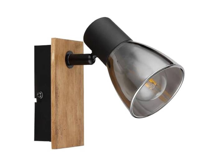 Wandleuchte Wandstrahler Flurleuchte Schlafzimmerlampe Holz Metall dunkelbraun