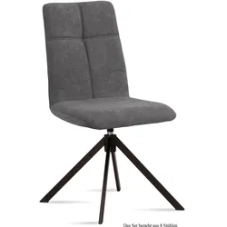 ESSZIMMERSTUHL drehbar (8er-Set) Debbie 47x92x60 Schwarz/Grau