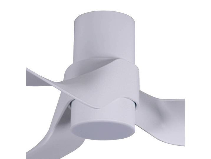 Beacon Lighting Deckenventilator mit Licht Nautica, weiß, leise dimmbar, weiß / opal, für Wohn- / Esszimmer, Kunststoff, Modern