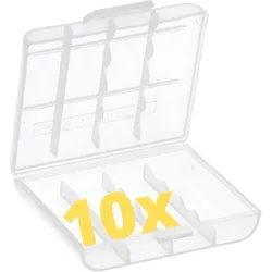 Akkuman 10x Akkubox für 4x AA oder 5x AAA – sichere Batterie-Aufbewahrung