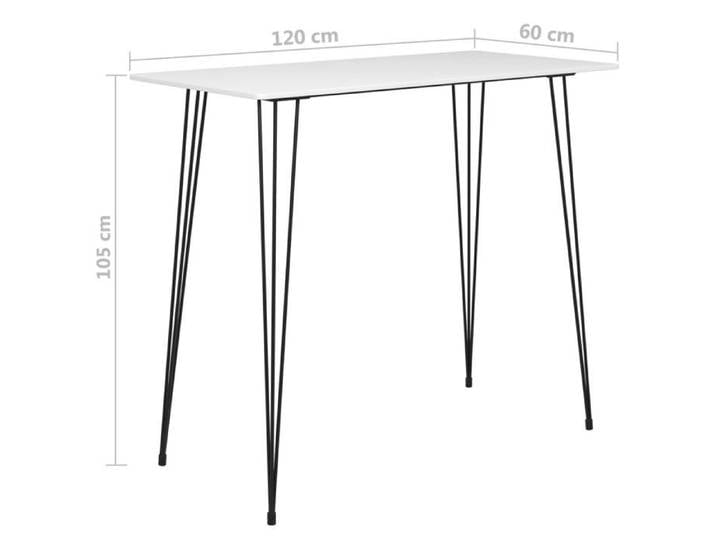 Table cuisine CLOUD Blanc Table de bar - Pour 2 personnes - Blanc 120x60x105 cm - tt83