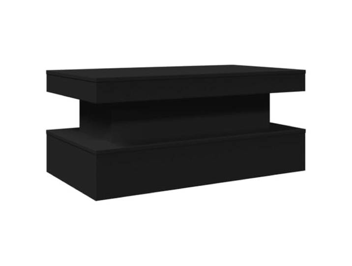 vidaXL Couchtisch mit LED-Leuchten Schwarz 90x50x40 cm
