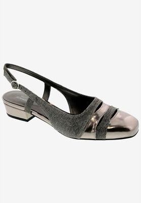 Women's Tempt Slingback by Ros Hommerson in Silver Glitter Metallic (Size 6 M)