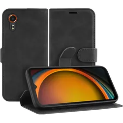 Cazy Premium-Geldbörsen-Etui für Samsung Galaxy Xcover7, Magnetisches Geldbörsen-Etui, Kartenfächer (Samsung Galaxy Xcover 7), Smartphone Hülle, Schwarz