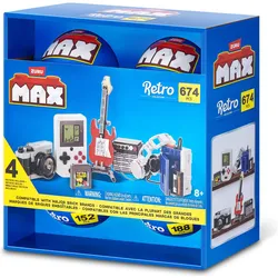 Zuru MAX Build More Premium Retro Serie 2 Klemmbausteine Kollektion (4er-Pack)