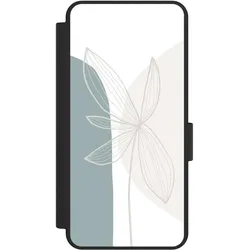 Nivocase Klapphülle für Samsung Galaxy S25 Edge Handyhülle aus Kunst Leder NIVOflip schwarz Blume Boho (Samsung Galaxy S25 Edge), Smartphone Hülle, Schwarz