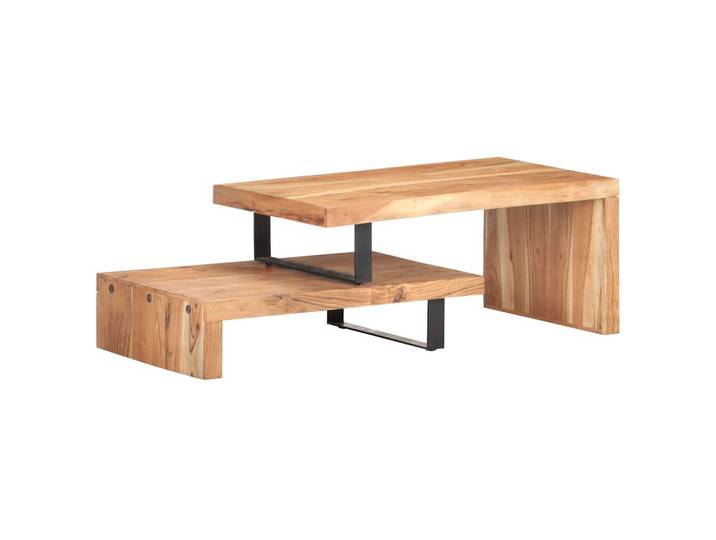 vidaXL 2-tlg. Couchtisch-Set Akazie Massivholz