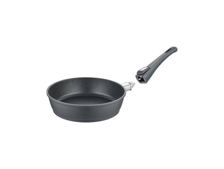 Berndes Schmorpfanne Vario Click Induction, Dunkelgrau, Metall, backofengeeignet, abnehmbarer Griff, Kochen, Pfannen, Bratpfannen
