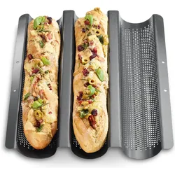 Küchenprofi Baguetteblech, Backform, Schwarz