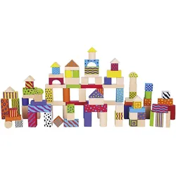 Viga Toys VIGA wooden blocks with pattern