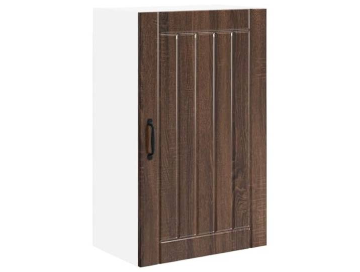 KGHFDVB Wandschrank Brauneiche 50 x 31 x 80 cm Holzwerkstoff Holzwerkstoff Brauneiche, 2 Regale und 1 Tür, für Küche und Innenbereich, max. 60 kg Belastung, 60 kg Eigengewicht
