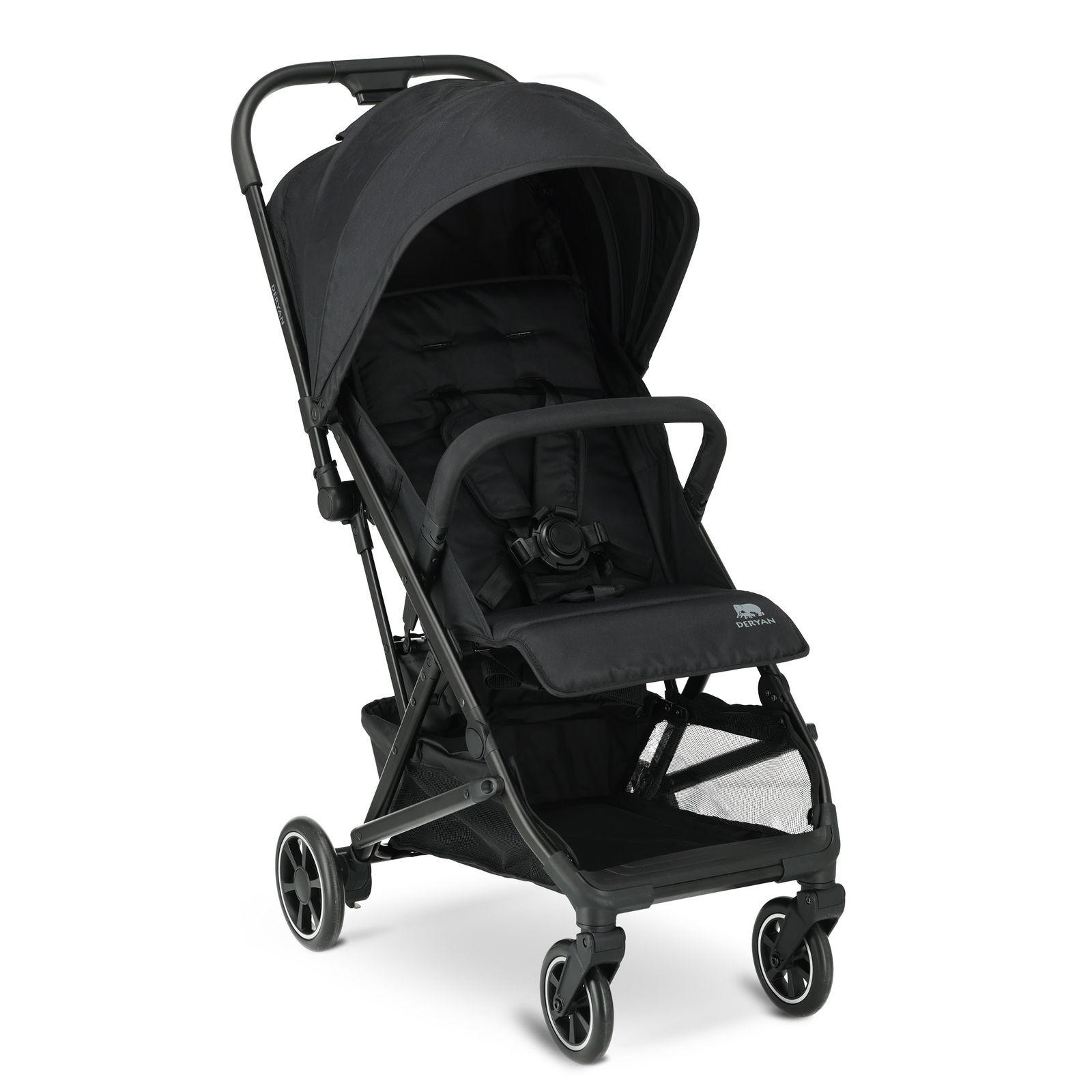 Deryan Easy2 Luxe kinderwagen - Lichtgewicht en Compact - Zwart