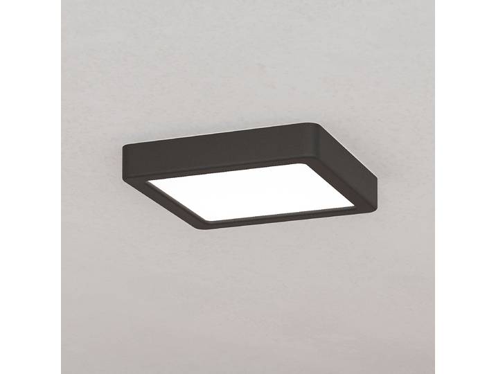 Plafonnier LED 15 x 15cm Argenté/Noir Polycarbonate LED Module LED
