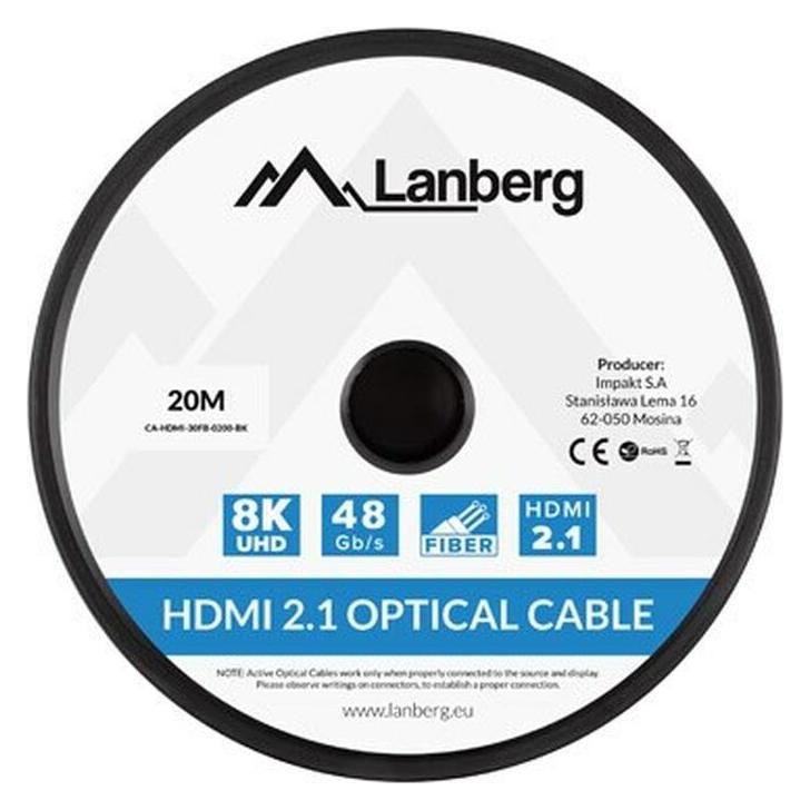 Lanberg HDMI - HDMI (20 m) (CA-HDMI-30FB-0200-BK)