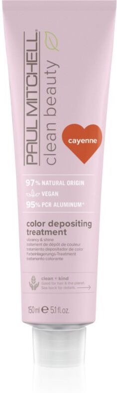 Paul Mitchell Clean Beauty Color Depositing Treatment masque nourrissant pour cheveux colorés teinte Cayenne 150 ml