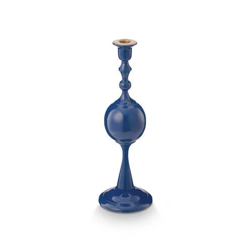 Pip Studio Kandelaar Sphere Navy - Kaarsenhouder voor Taperkaarsen - Hoogte: 37 cm