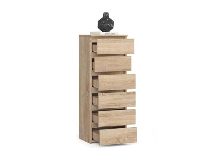 BDW 6-schubladen-kommode - Stilvoll, Robust Und Vielseitig - Sideboard Buffetschrank - Sideboard Kommode - Kommode - 40x109x35 cm - Eiche Sonoma