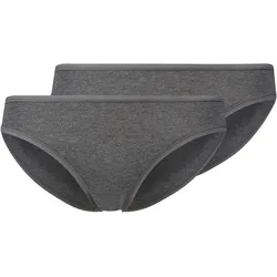 SKINY Damen Rio-Slips, 2er Pack - Advantage Cotton Stretch, Bikini Briefs, Baumwoll-Stretch Grau / M