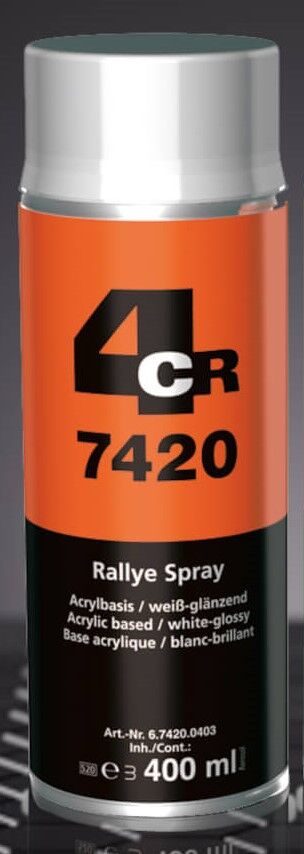 4cr Lack Rallye Spray Weiß Glänzend (400 Ml) 7420.0403 0.4l
