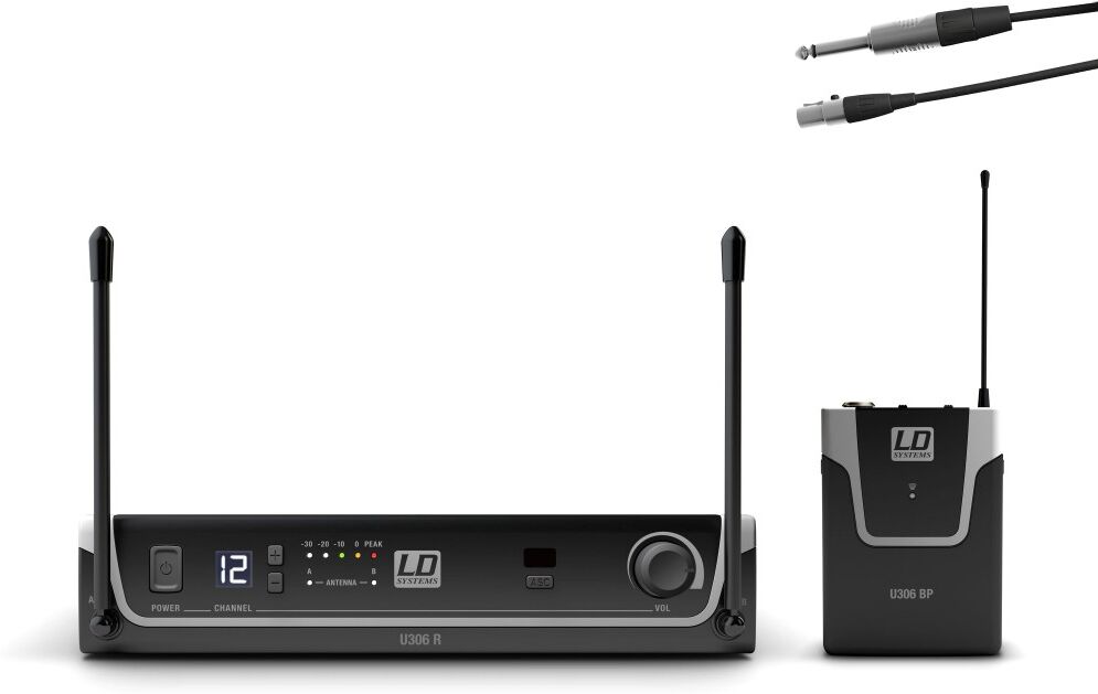 LD Systems U306 Bpg Funksystem Mit Bodypack Und Gitarren Kabel